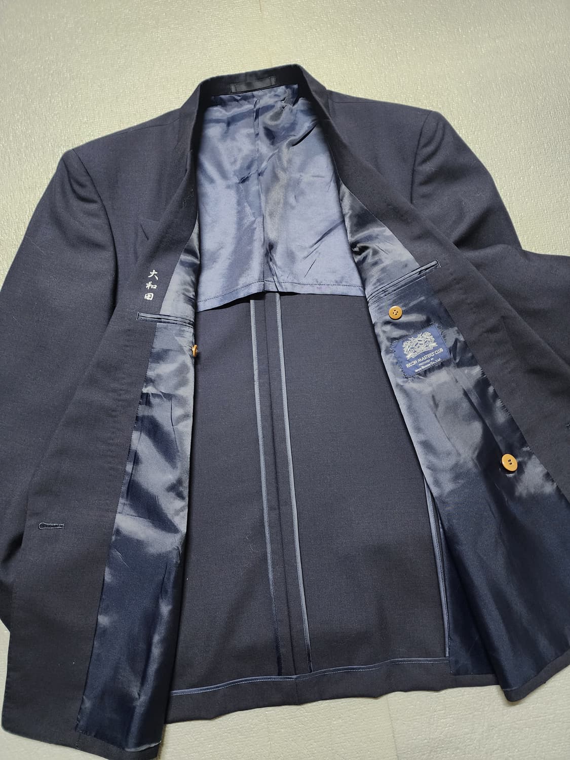 일본빈티지 네이비 더블 브레스트 엠블럼 금장 자켓 상품이미지9