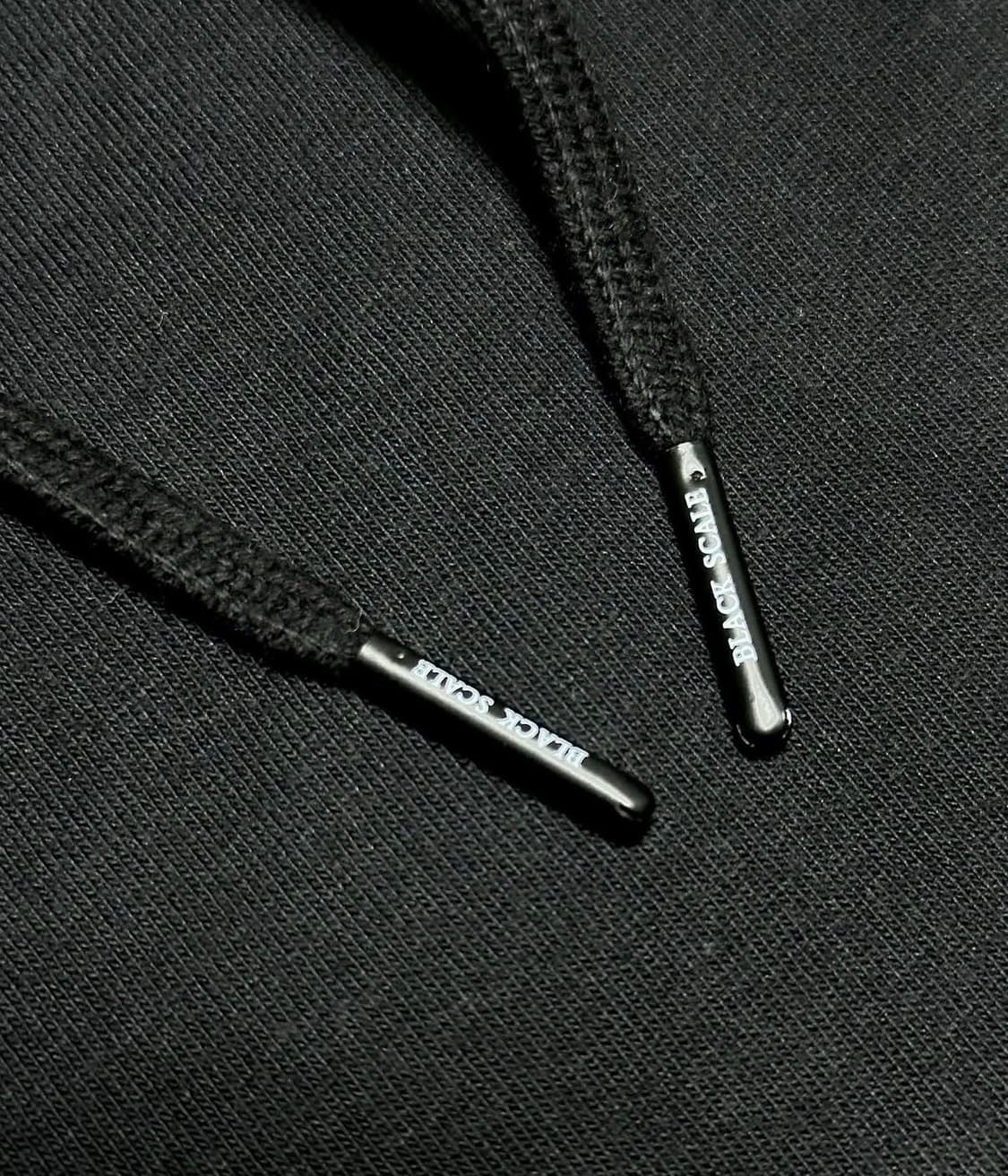 블랙스케일 검정 후드 상품이미지3