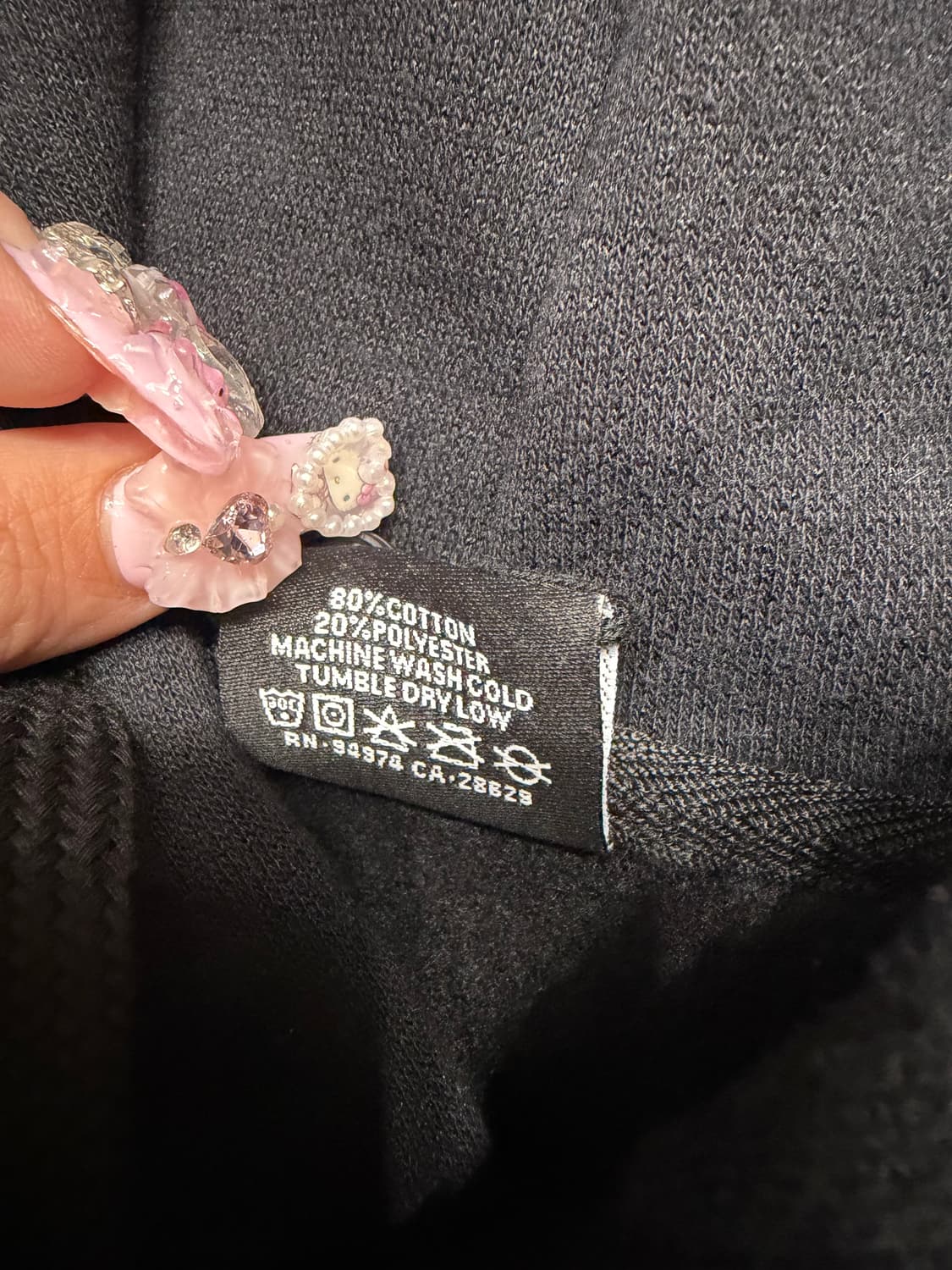 스투시(Stüssy) 베이직 풀오버 후디 블랙 M / 새상품 상품이미지5