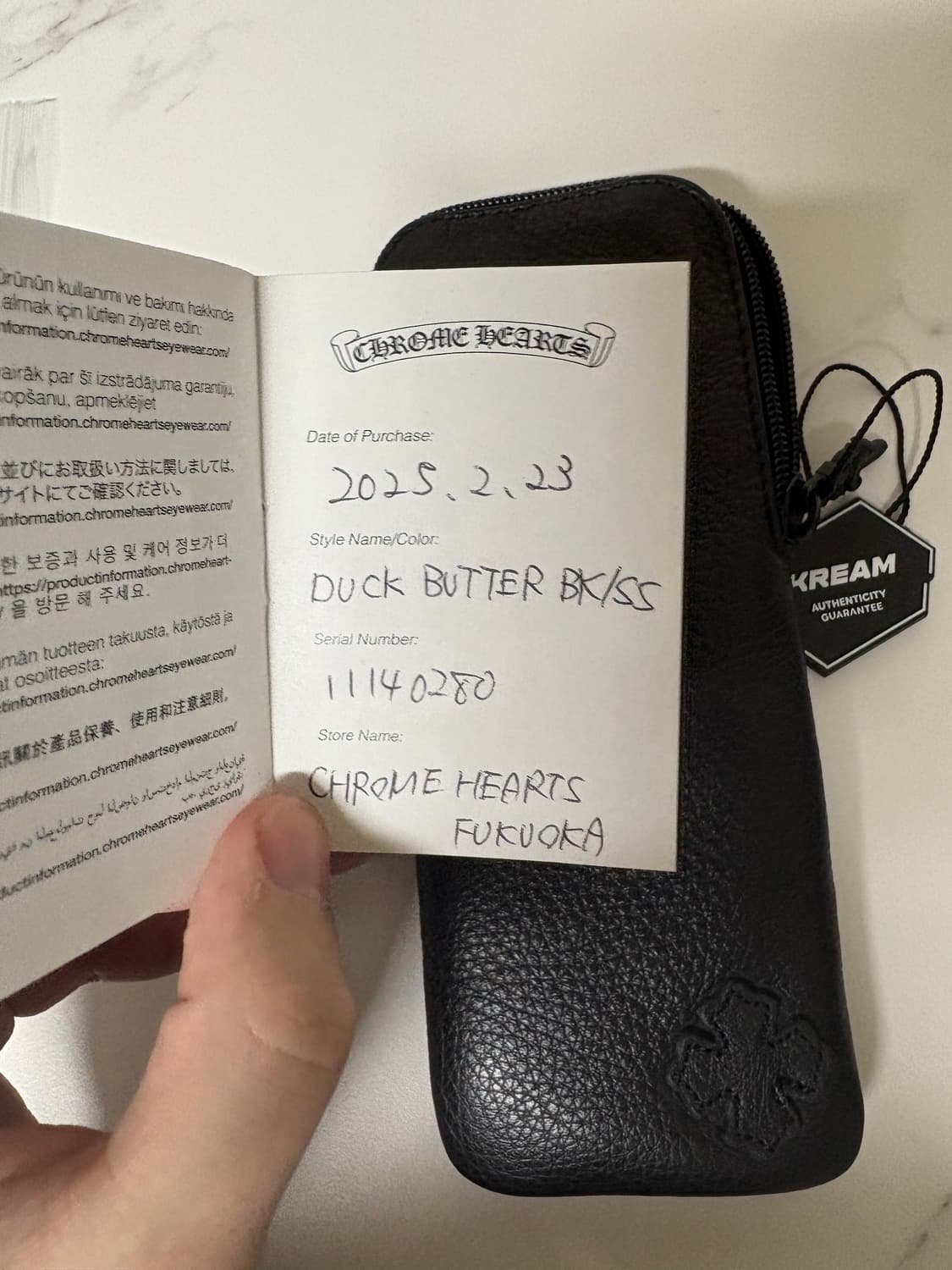 크롬하츠 안경 덕버터 블랙/실버 상품이미지2