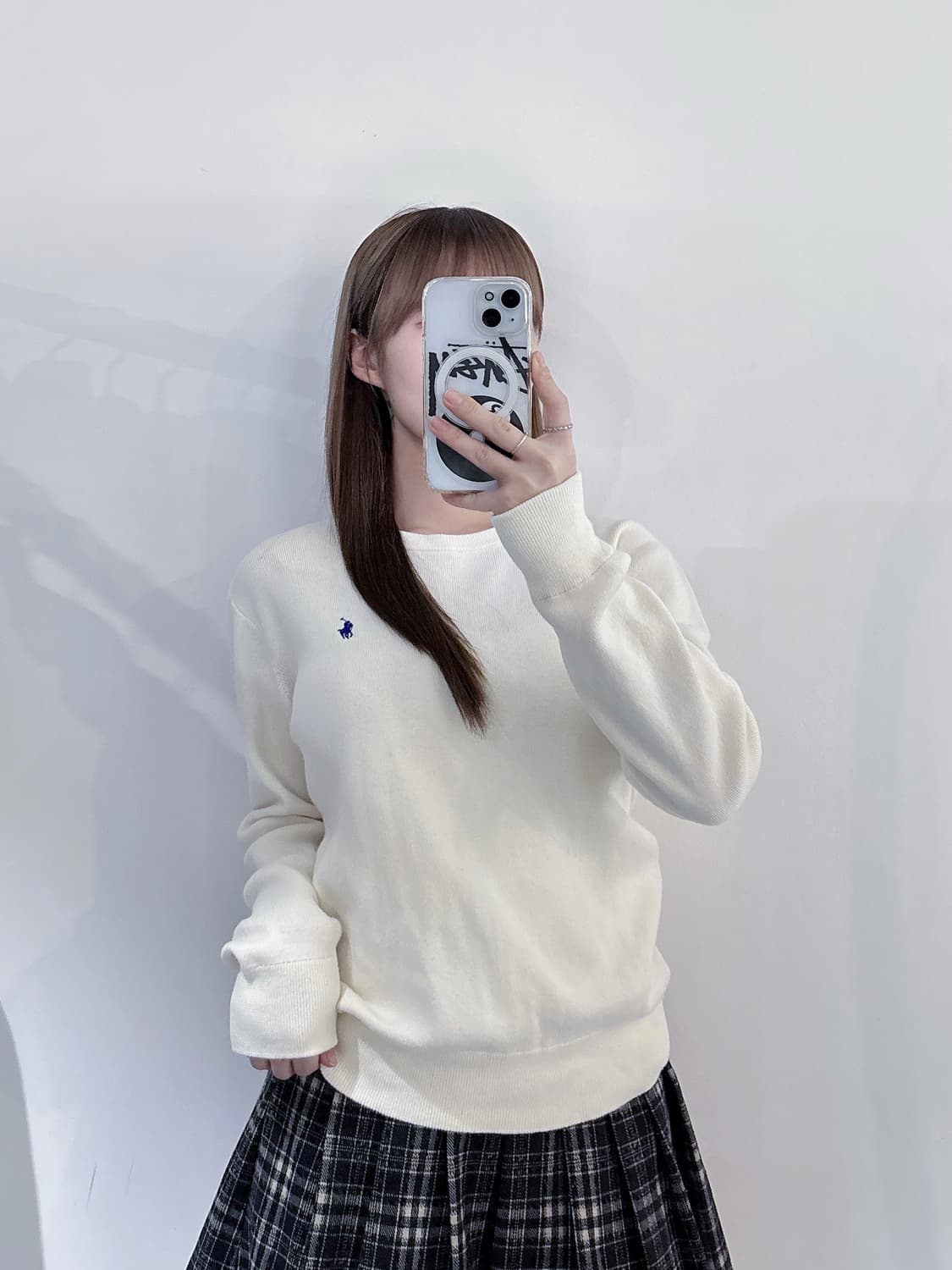 폴로랄프로렌 네이비포니 크림 니트 상품이미지2