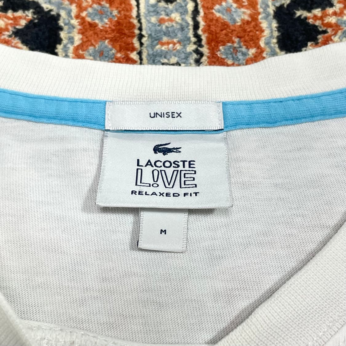 라코스테 화이트 무지 반팔티셔츠 남성M 상품이미지3