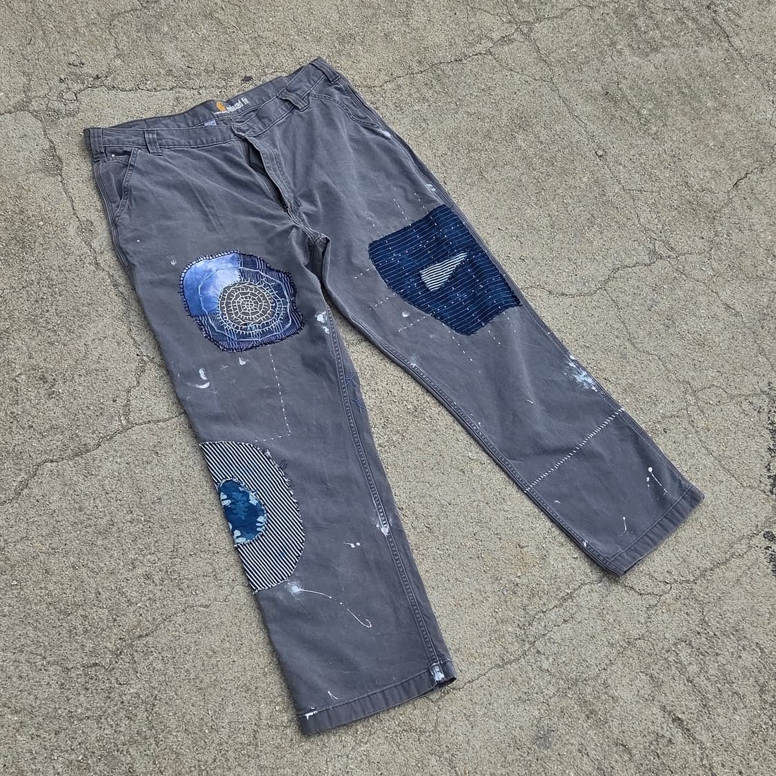 S.O/ 자수, 패치워크 커스텀 팬츠 상품이미지1