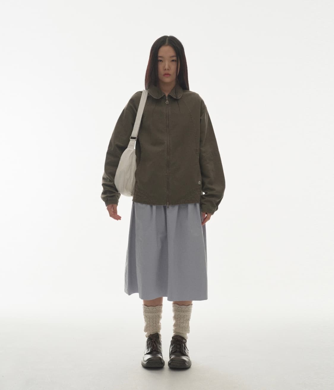 코이세이오 라운드카라 스티치 자켓 코코아 상품이미지2