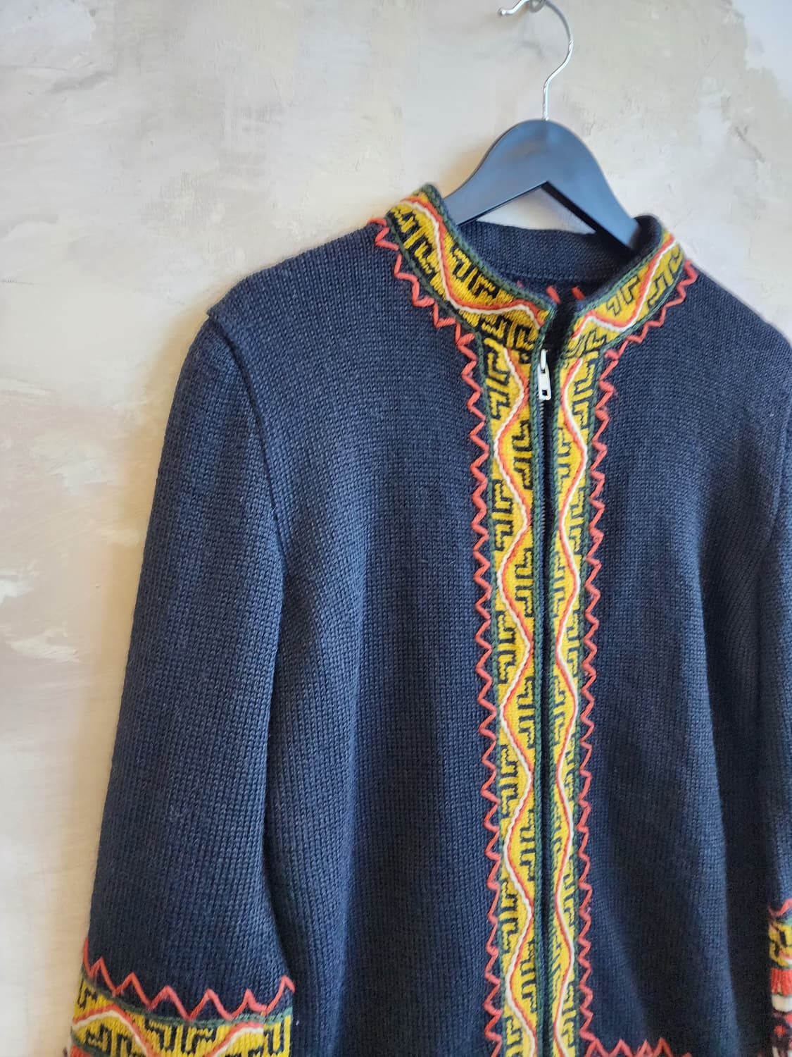 핸드 니트 집업 가디건 자켓 상품이미지2