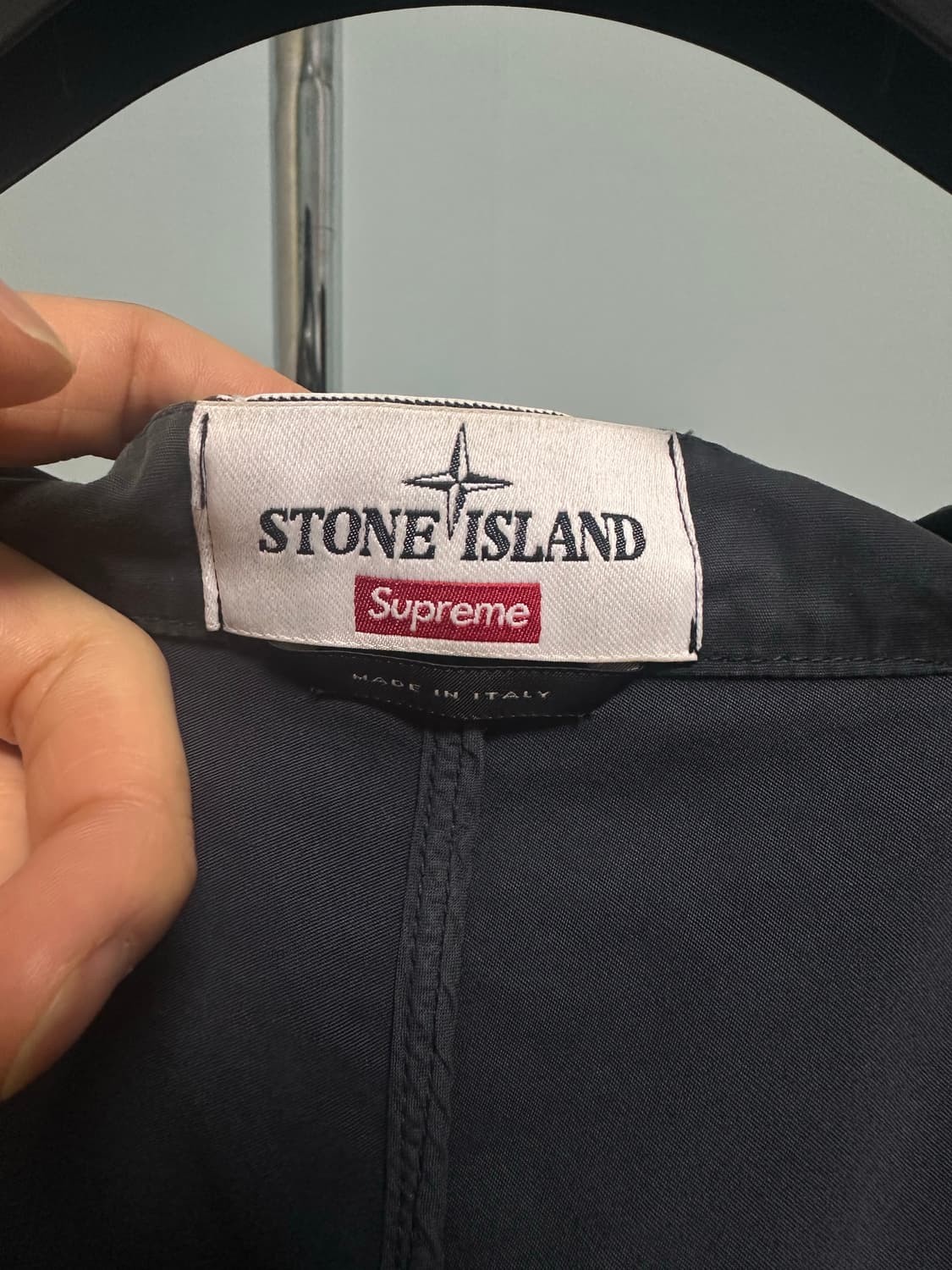 스톤아일랜드X슈프림 라이엇 마스크 카모자켓 블랙 M 상품이미지7