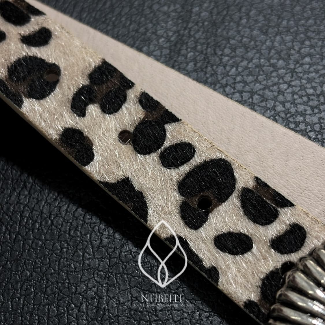 🌗 Leopard western belt / 호피 송치털 웨스턴 벨트 상품이미지6
