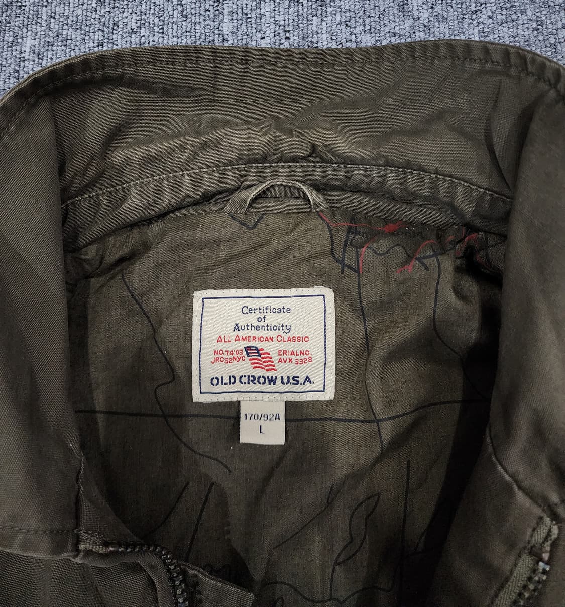 OLD CROW 올드크로우 US NAVY 빈티지 봄버 자켓 L 상품이미지7