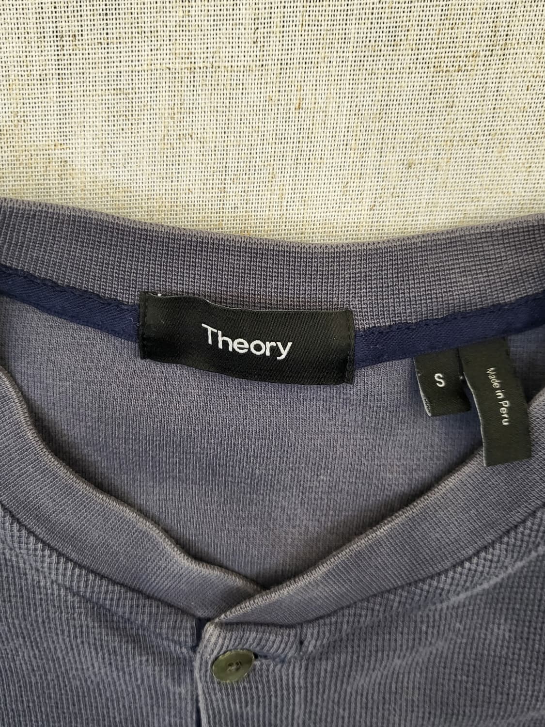 Theory 헨리넥 긴팔 티셔츠 네이비 s 상품이미지3