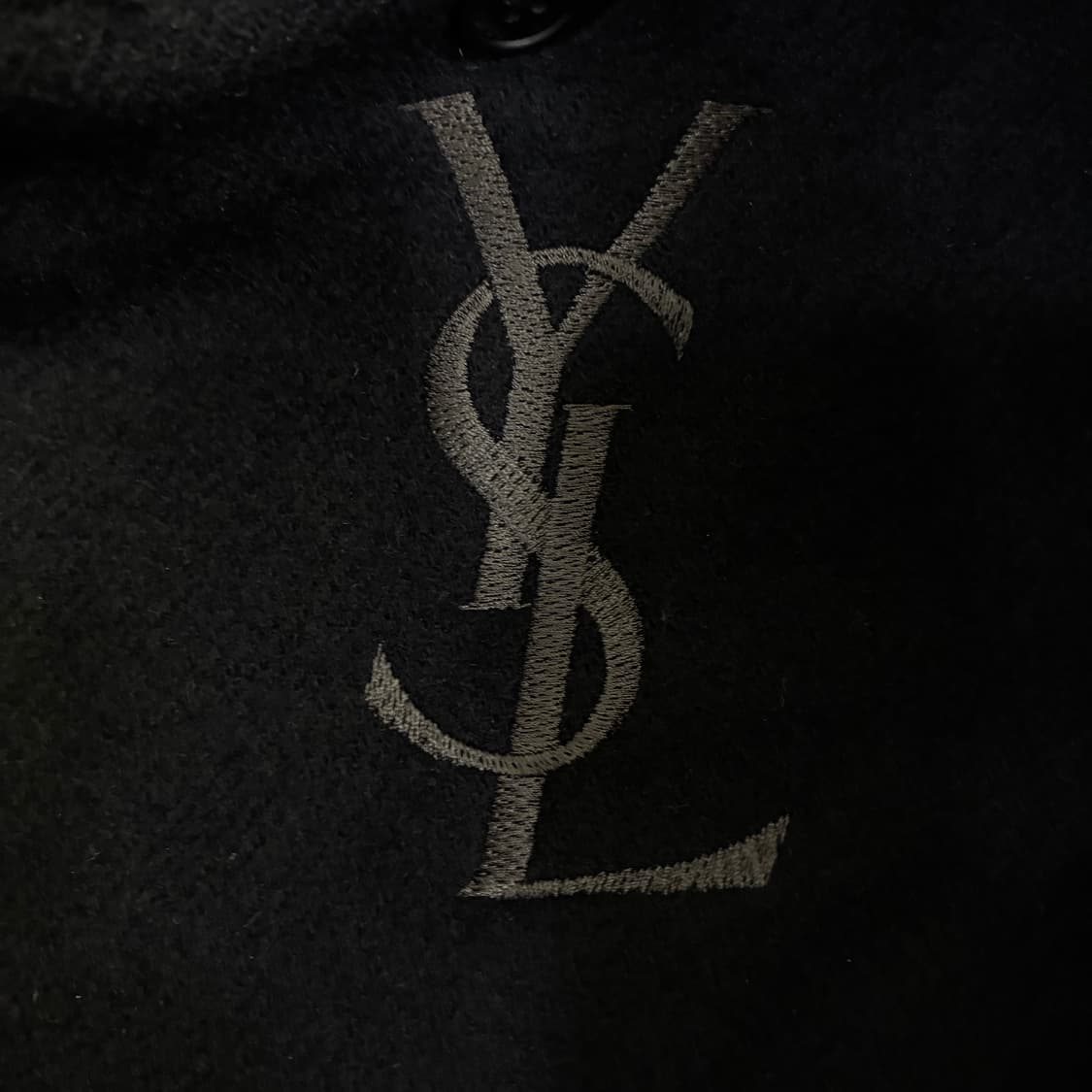 YvesSaintLaurent  입생로랑 포켓 자수 블랙 울 코트 (내피 상품이미지5