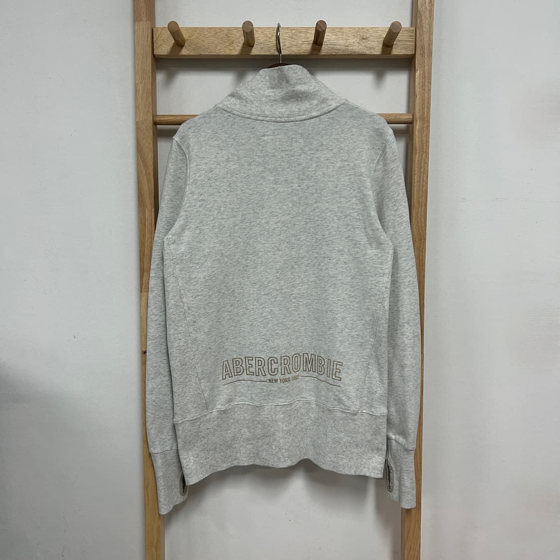 아베크롬비 사선지퍼 코튼 집업 그레이 상품이미지5
