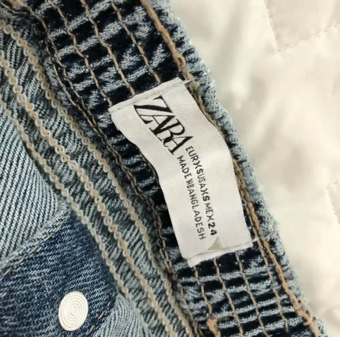 ZARA 자라 TRF 오프 숄더 데님 탑 XS 상품이미지2