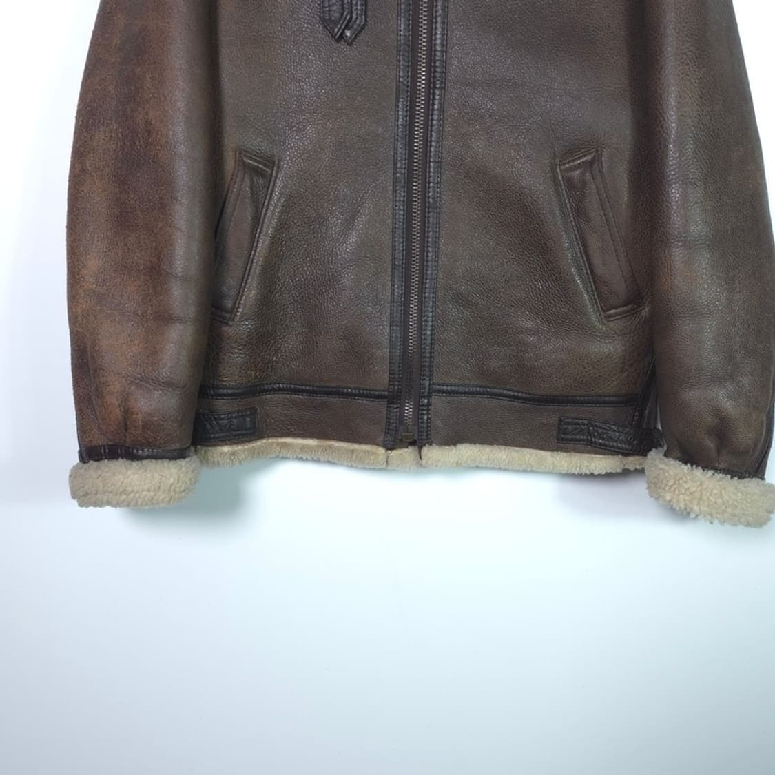 90s Archive 티피코시 오리지널 리얼 양가죽 B-3 무스탕 M 상품이미지4