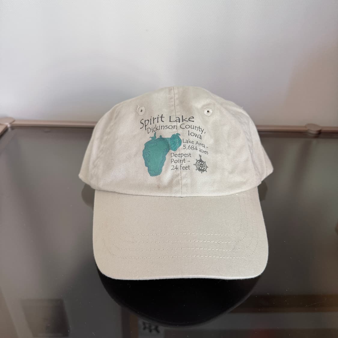 USA lake 빈티지 모자 볼캡 vintage cap 베이지 상품이미지2