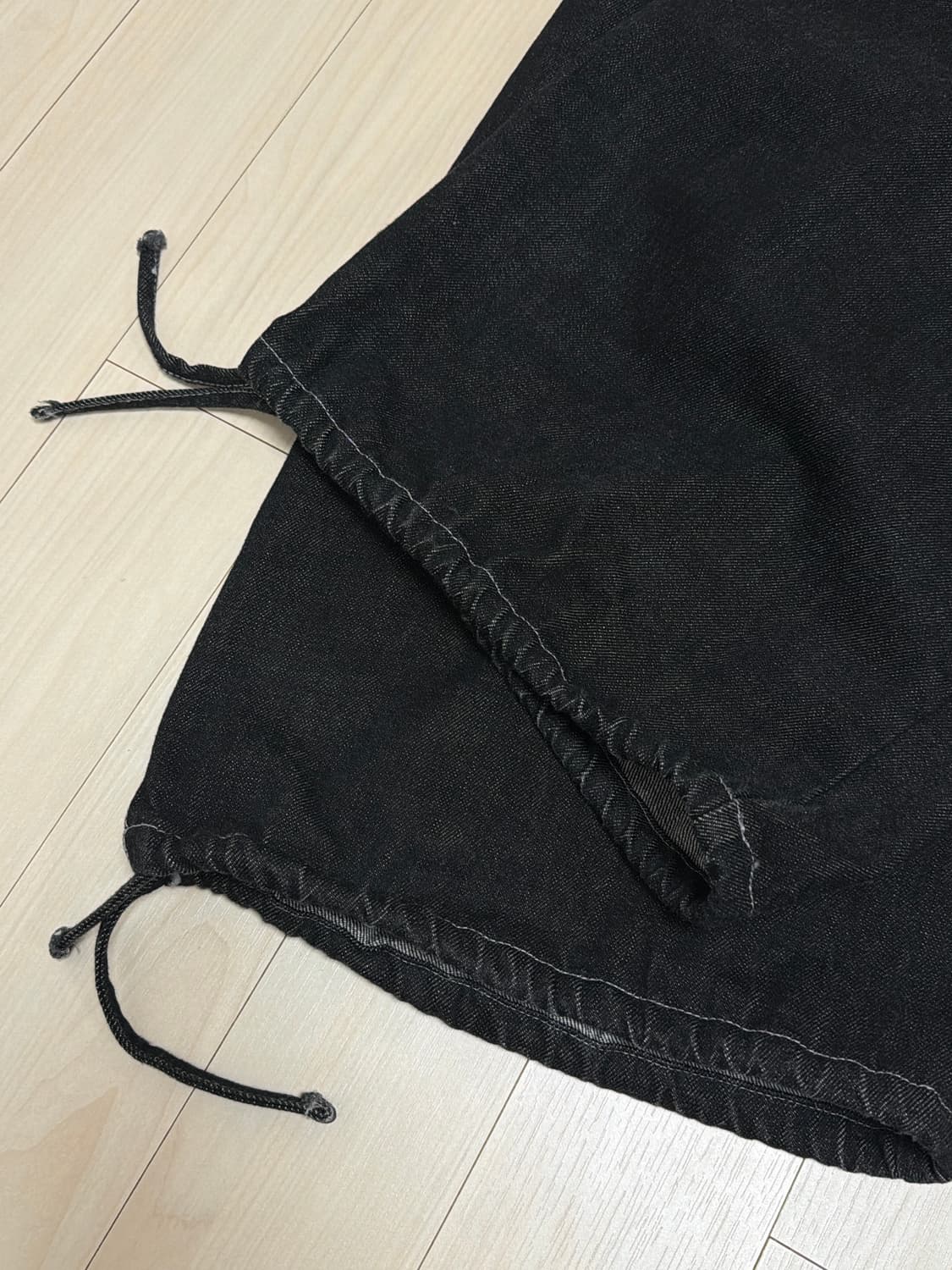 배드블러드 스쿼드 컨벡스 데님팬츠 블랙 S 상품이미지5