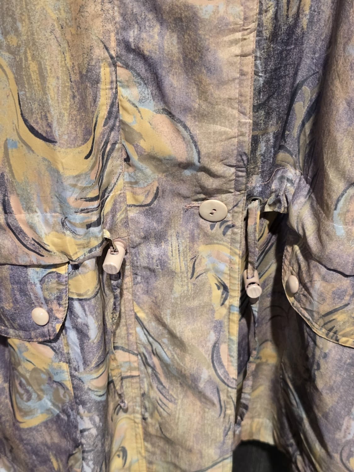 80s Abstract Pattern Windbreaker Jacket 상품이미지3