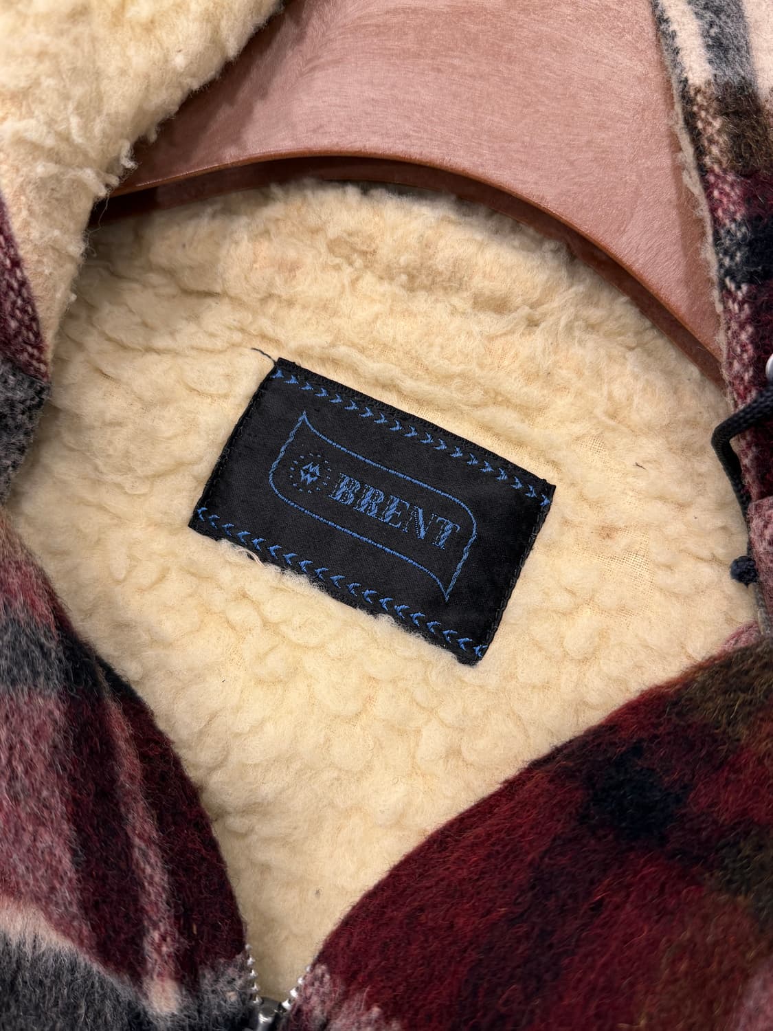 60-70s Brent 빈티지 옴브레 쉐르파 후드 자켓 상품이미지9