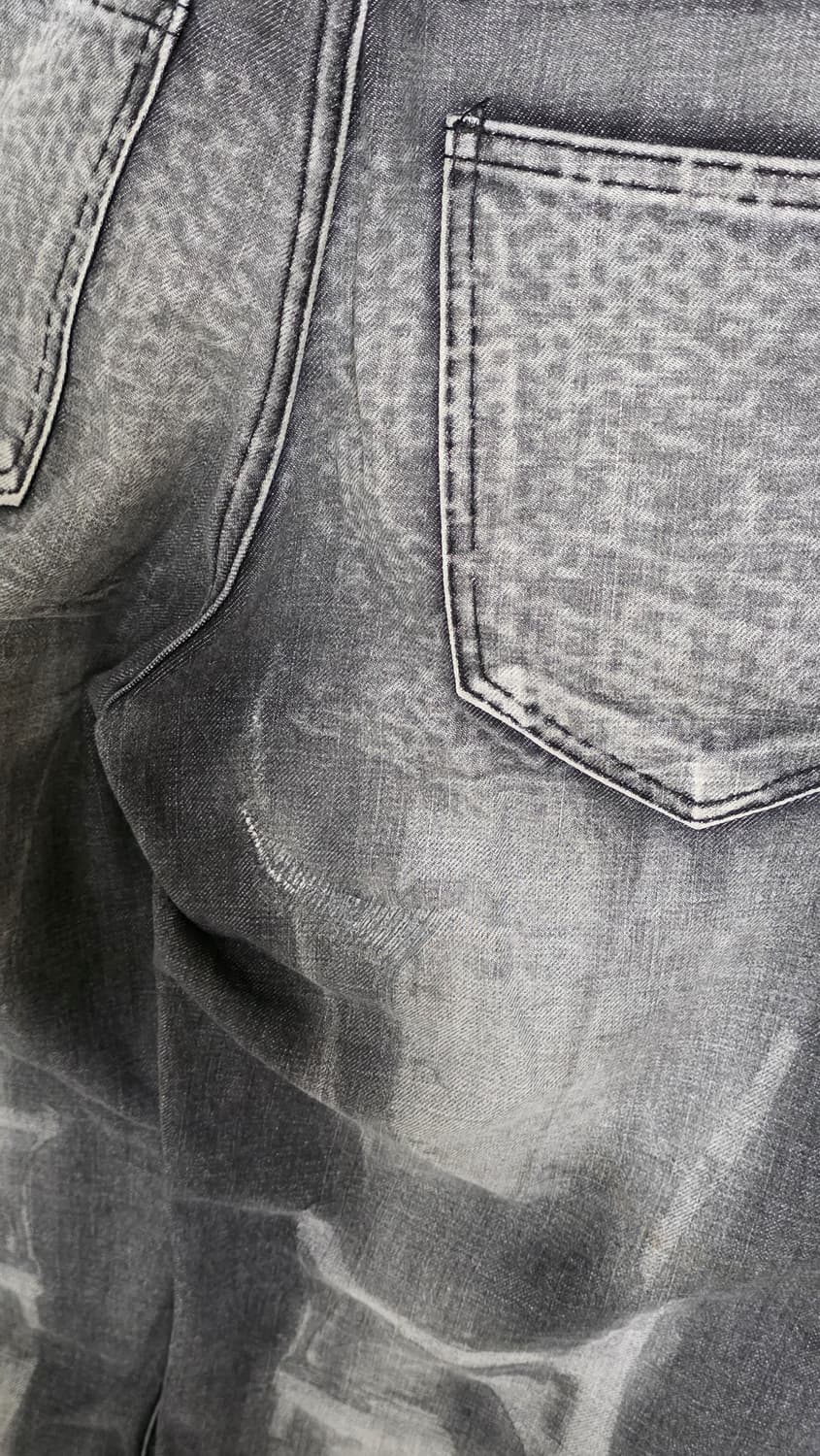 떠그클럽 워리어 레이저 데님 팬츠 블랙 1사이즈 상품이미지5