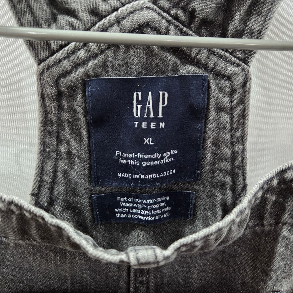 갭 키즈 흑청데님 멜빵 반바지 XL/12/13 상품이미지2