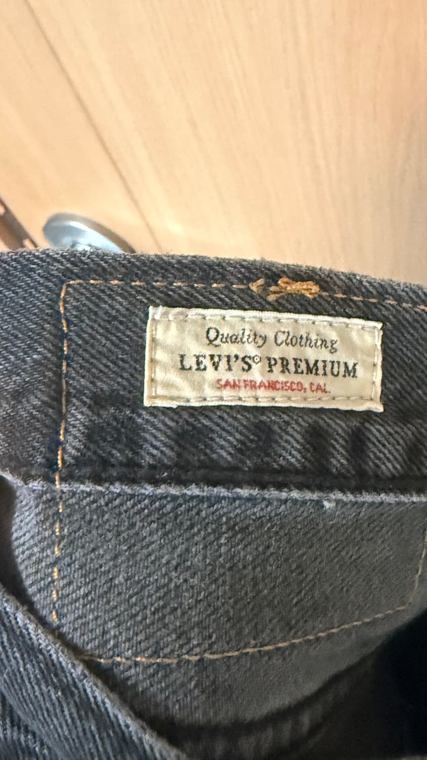리바이스 프리미엄 578 흑청 배기 데님팬츠 W34L32 상품이미지5