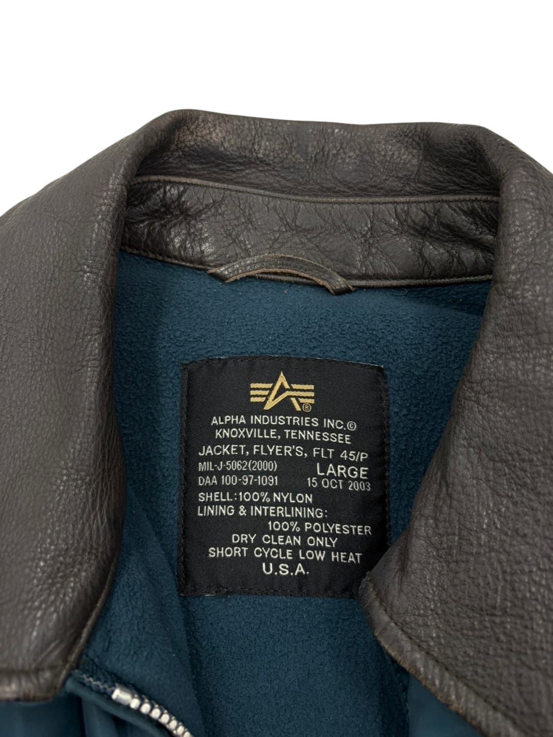 00s 알파인더스트리 CWU 항공자켓 블루그린 (L) 상품이미지9