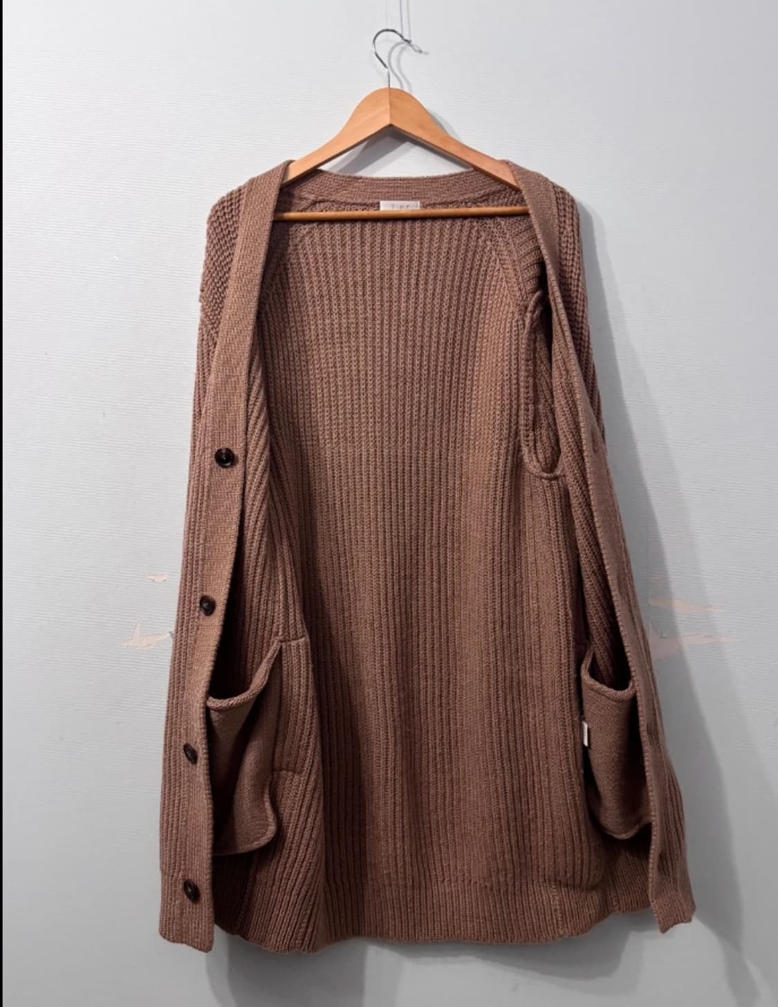 타임 TIME 니트 가디건 브라운 95 상품이미지3