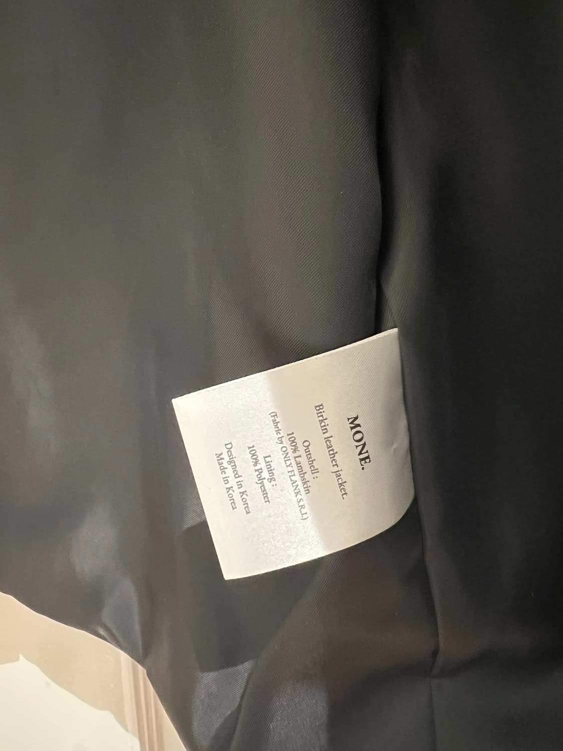 Mone 모네마켓 (리본빛) 버킨 레더 자켓 상품이미지7