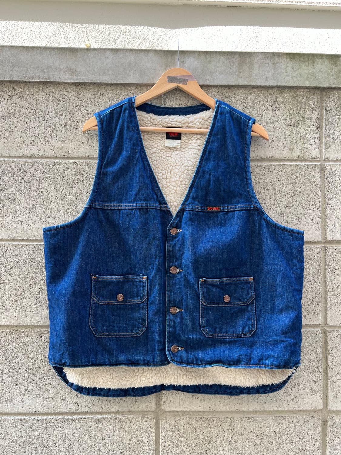 1970s BIG BEN DENIM SHERPA 빈티지데님쉐르파베스트 상품이미지1