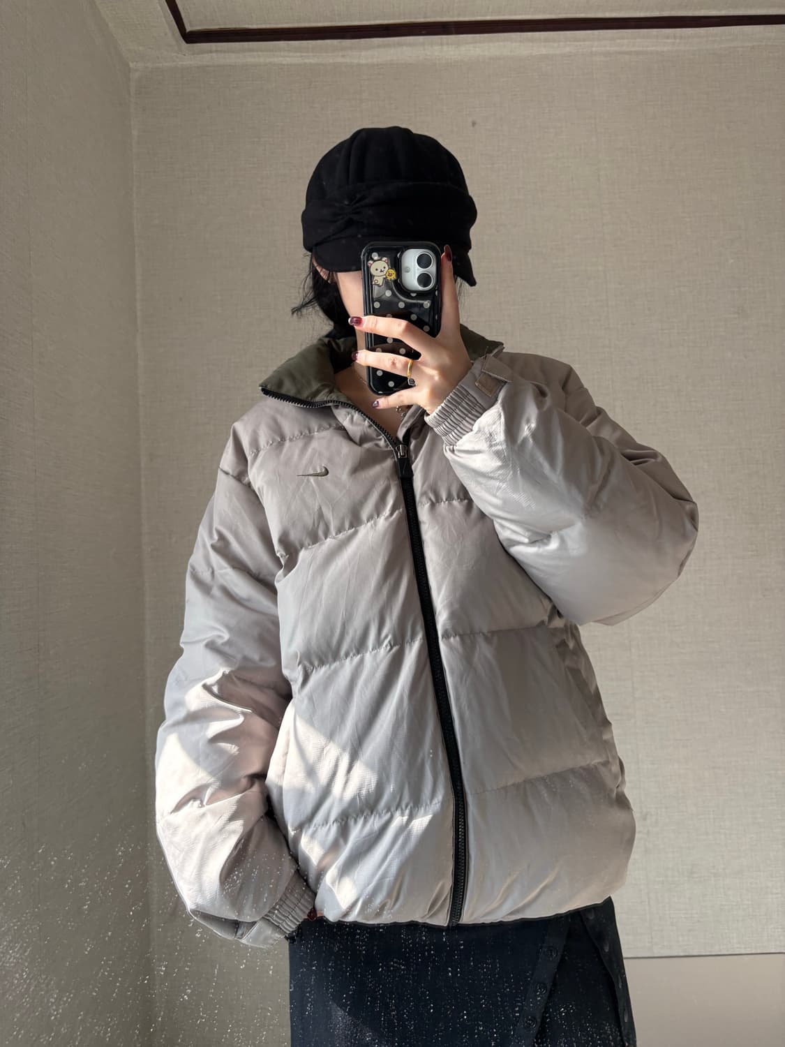 나이키 00s 카키베이지 패딩 상품이미지2