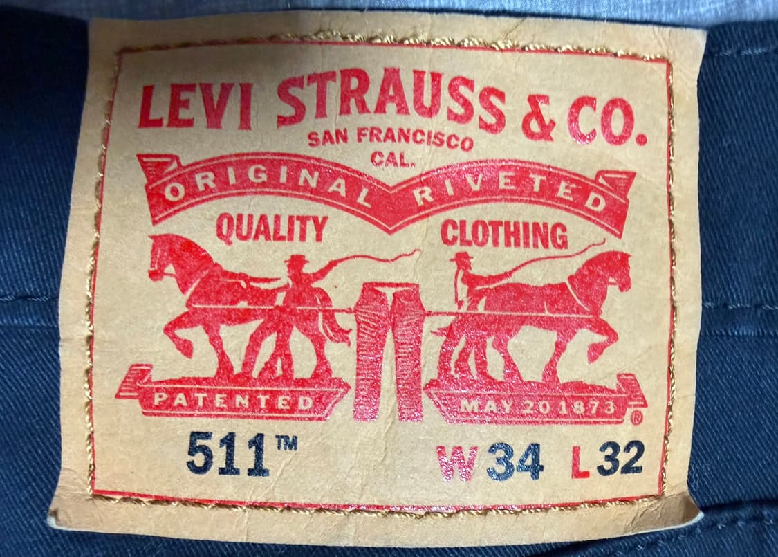 리바이스 511 슬림핏 블랙 코튼팬츠 새상품 04511-3378 상품이미지8