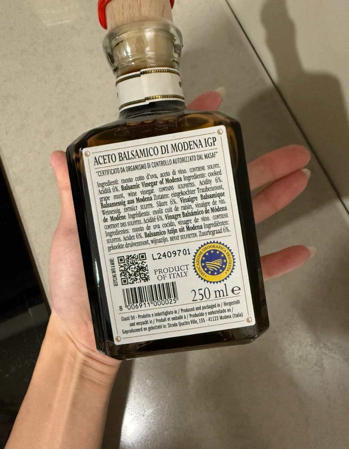 주세페주스티 엑스트라버진 올리브오일&발사믹 2메달 250ml 세트 (낱개 상품이미지5