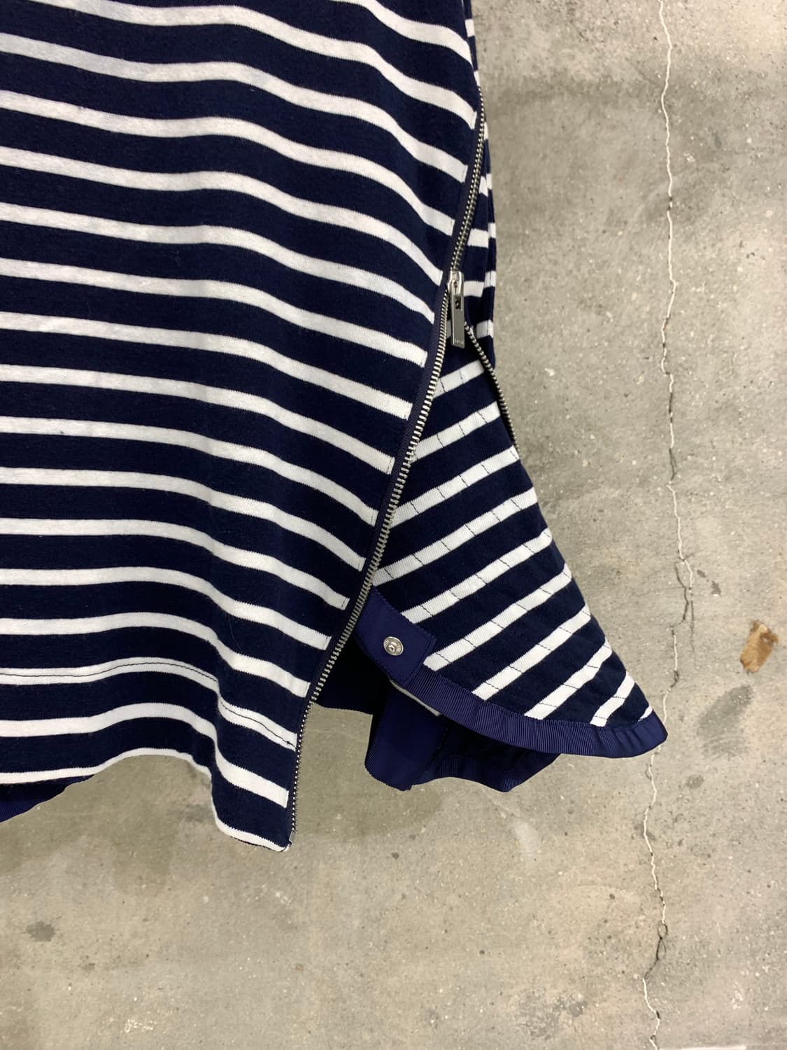 Sacai 사카이 네이비 단가라 프릴 미니 원피스 상품이미지8