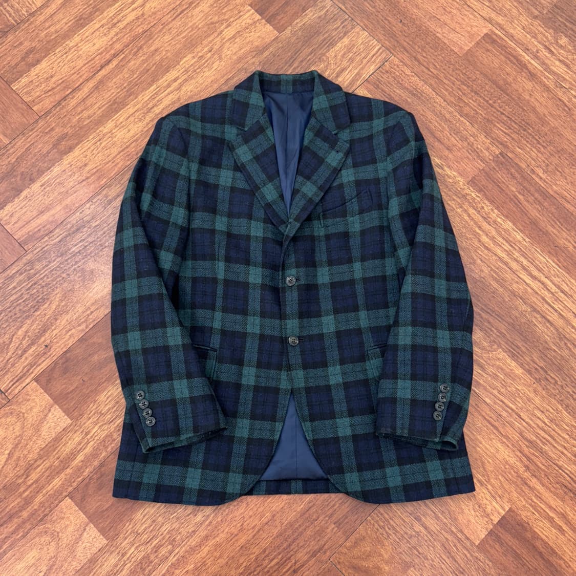 L 부기홀리데이 블랙와치 패턴 울 블레이저 자켓  상품이미지1