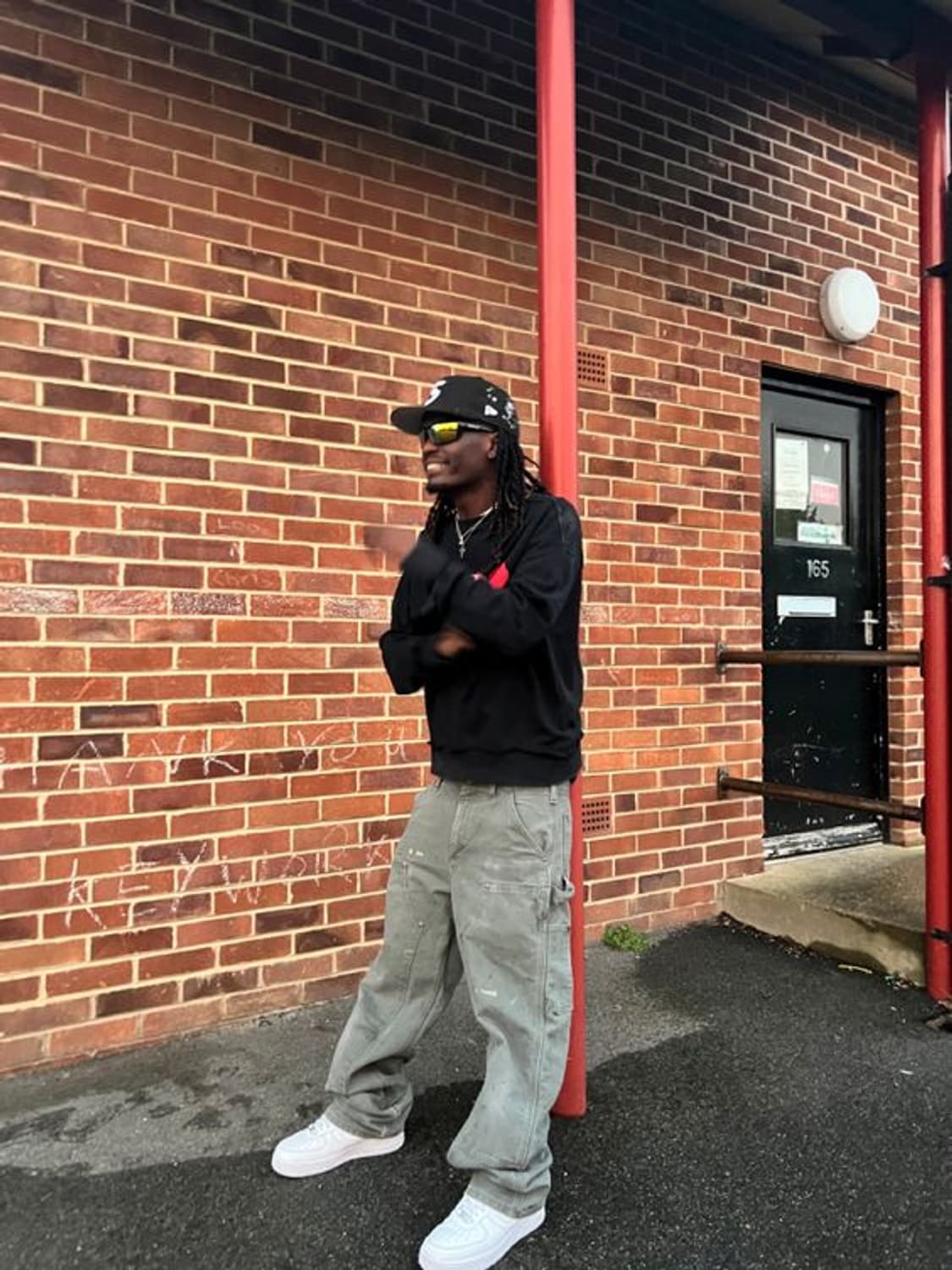 칼하트 더블니 워크팬츠 모스크린 B136 상품이미지1