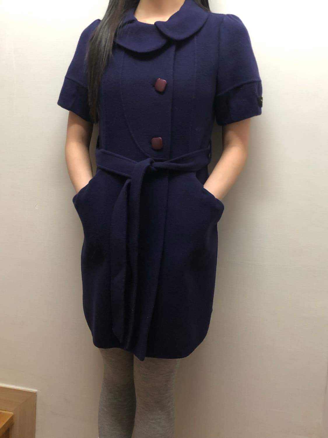 빈티지 soup 퍼플 울 핸드메이드 코트 상품이미지4