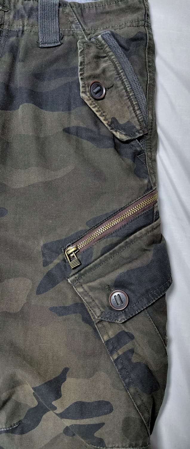 [M] 백넘버(Back Number) 빈티지 헤링본 카모 카고 팬츠 상품이미지4