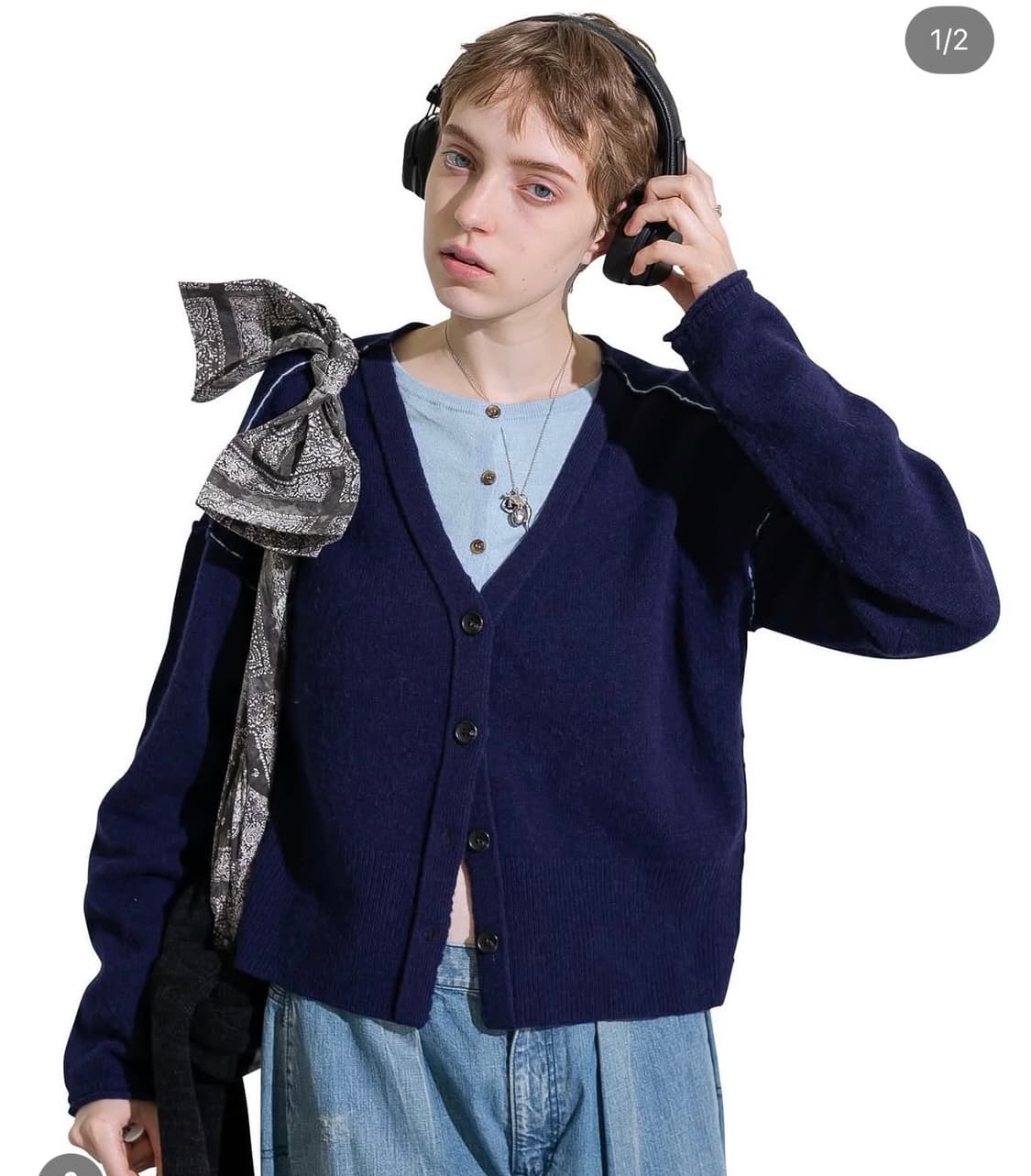 퍼버즈 Perverze Twin layered knit cardigan 상품이미지7