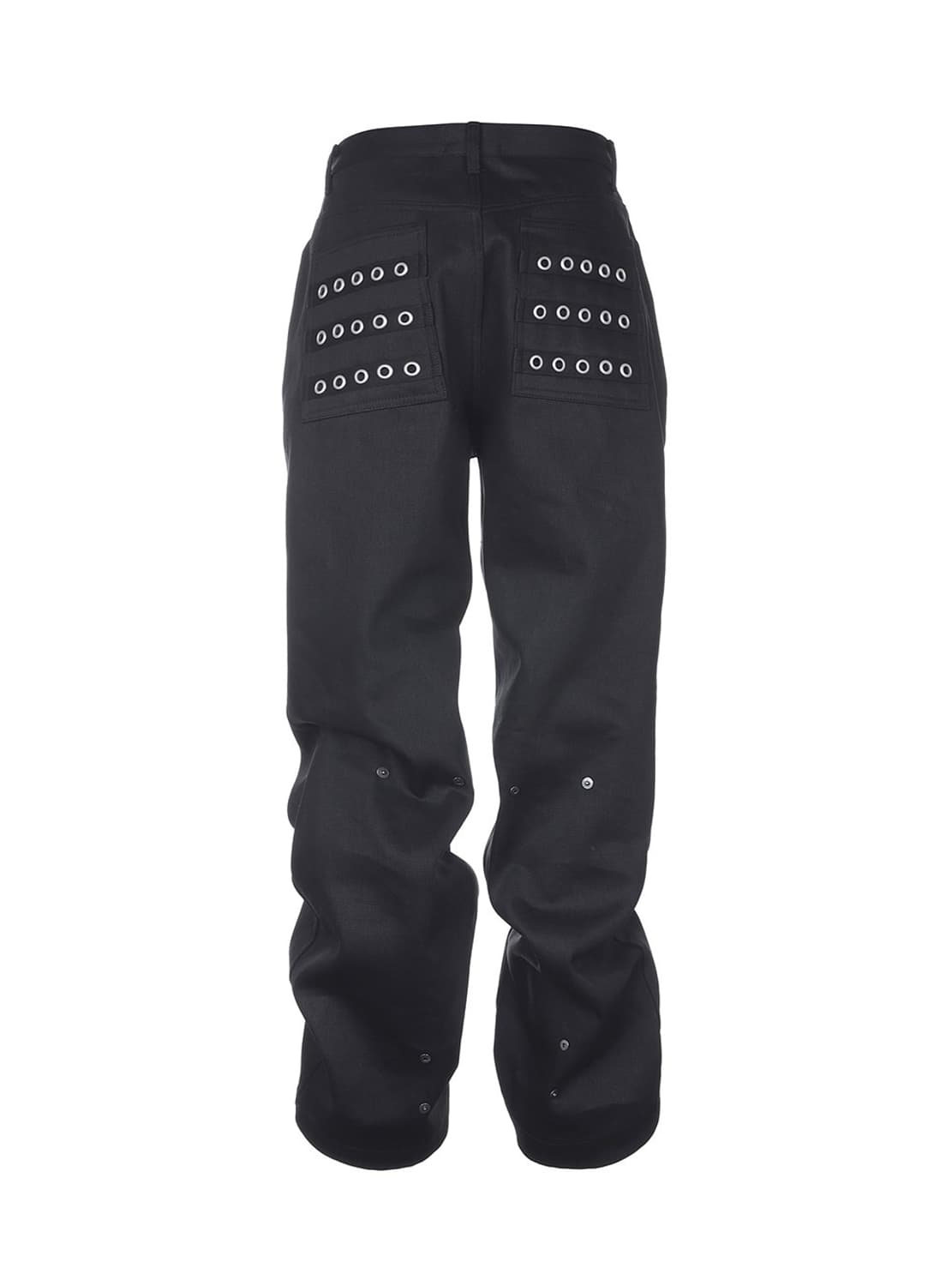 비엑세스 Baccess Eyelet Button Black Jeans 상품이미지1