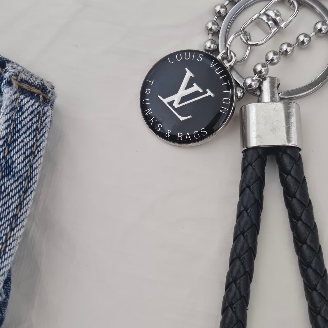 루이비통 빈티지 업사이클링 키링 바지체인 상품이미지2