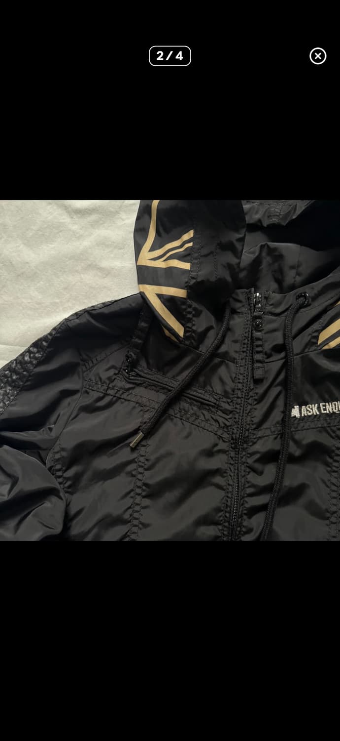 Ask 성조기 하이넥 셔링 바람막이 후드집업 y2K 스트릿 스포티 상품이미지2