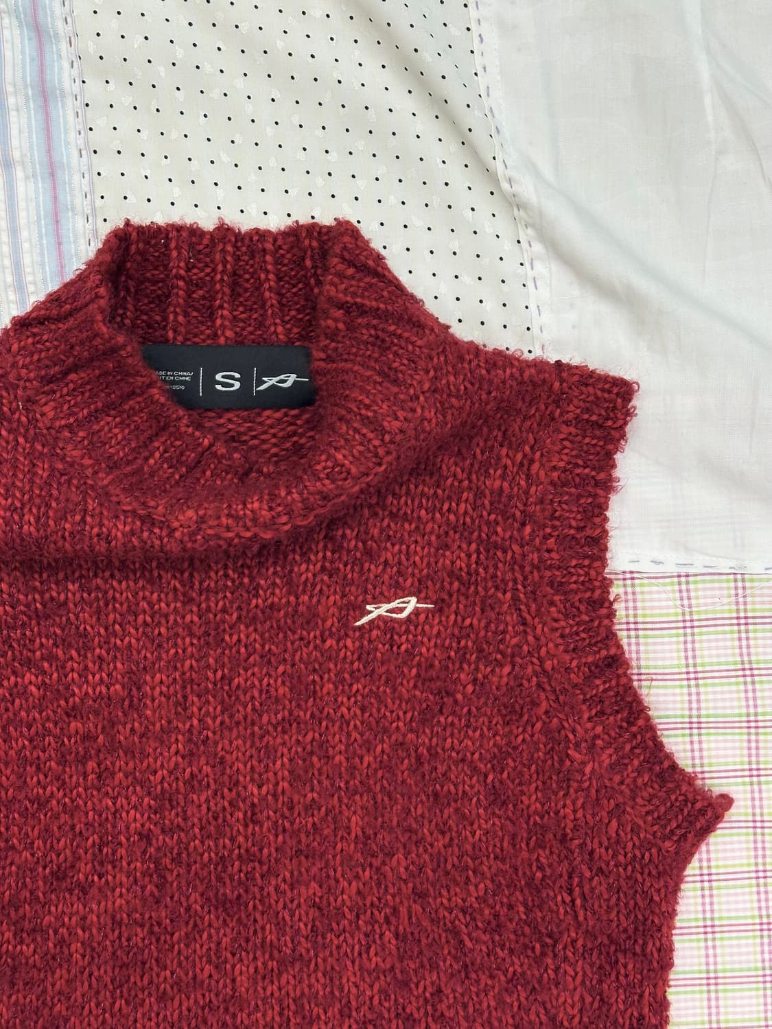 레드 니트 베스트 상품이미지7