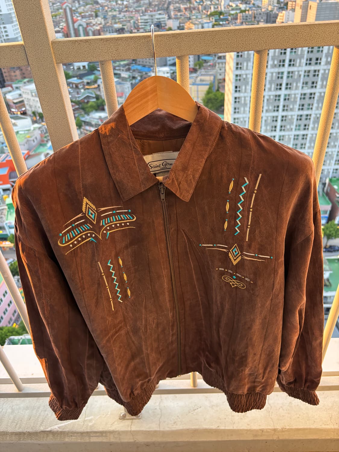 80~90s 웨스턴 블루종 레이온소재 made in usa 상품이미지2