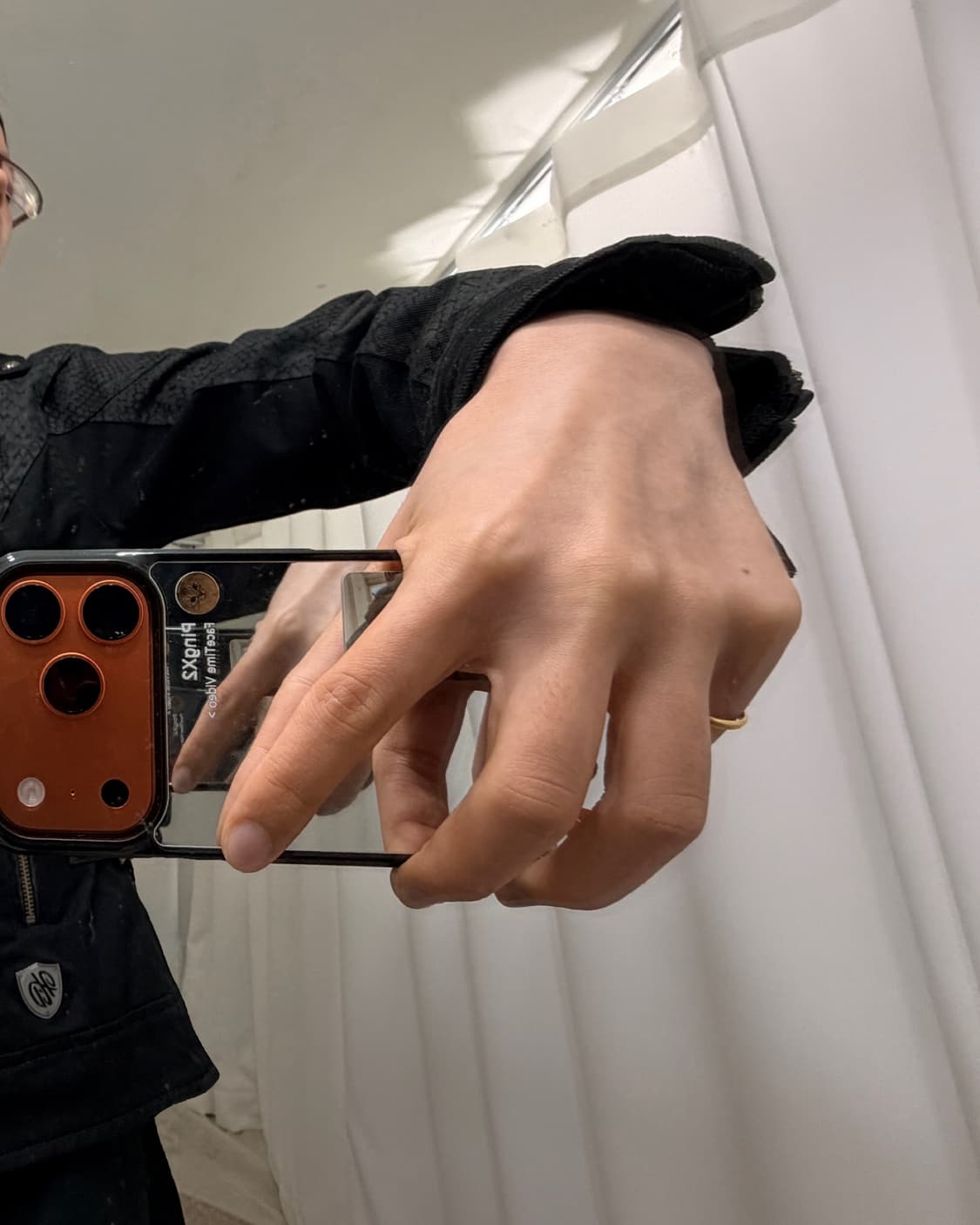 할리데이비슨 파이톤 배색 코튼 라이더 자켓 상품이미지3