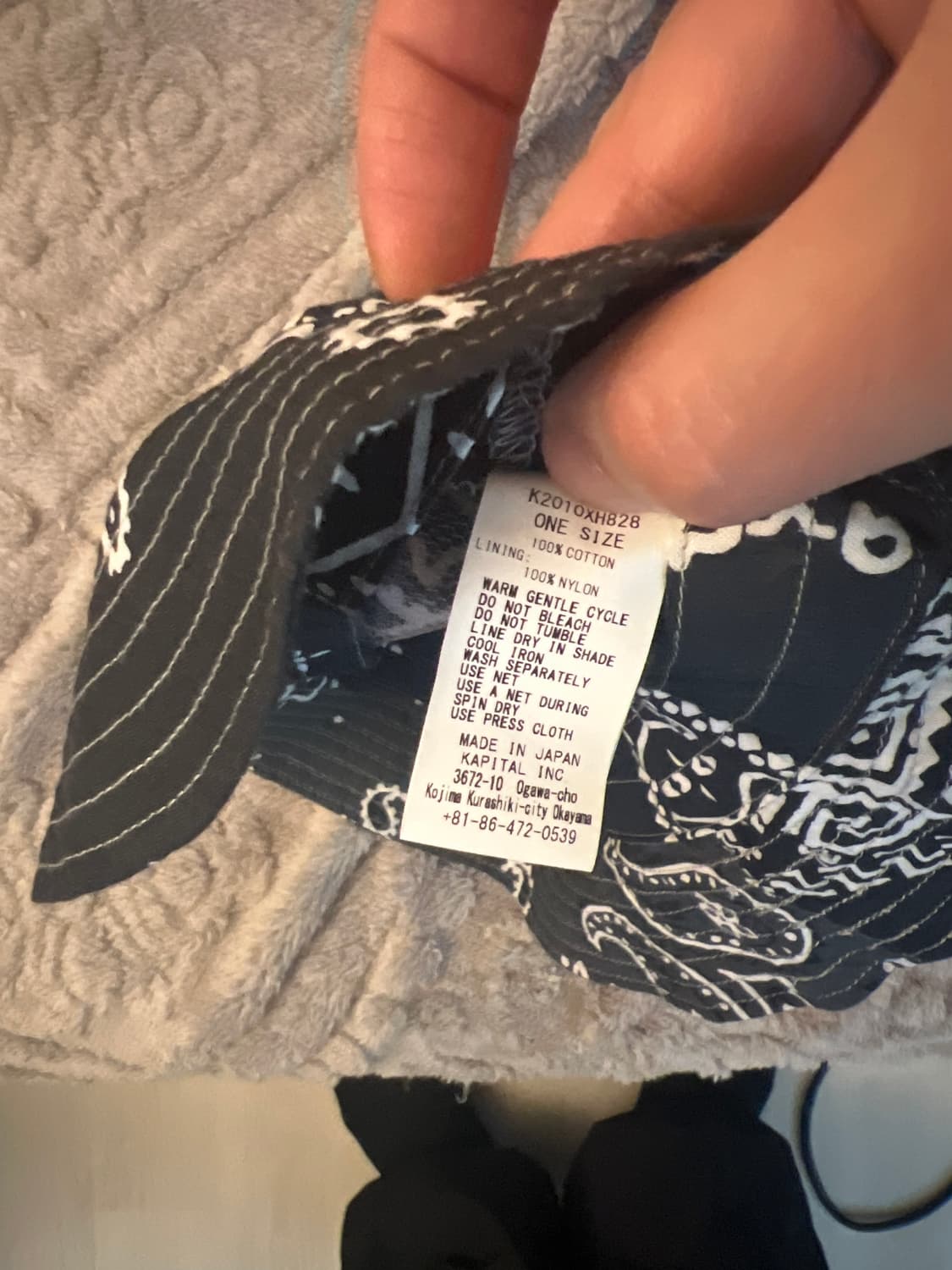 캐피탈 반다나 패치워크 버킷햇 블랙 상품이미지2