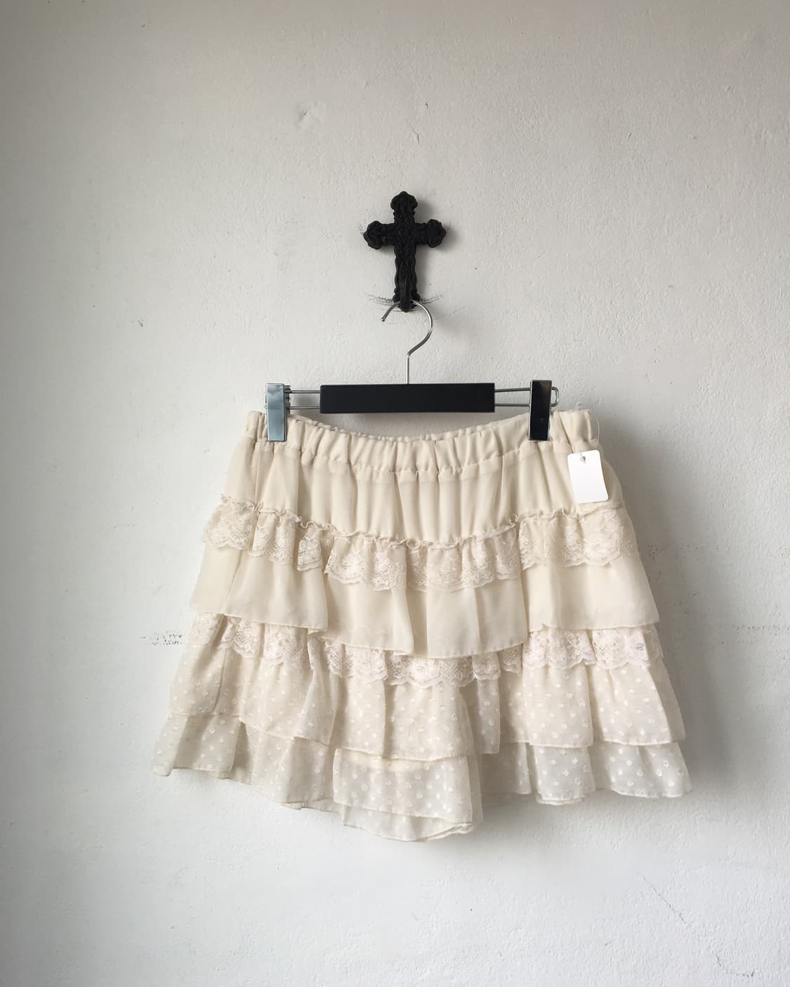 Axes femme lace dot layered layer short 상품이미지1