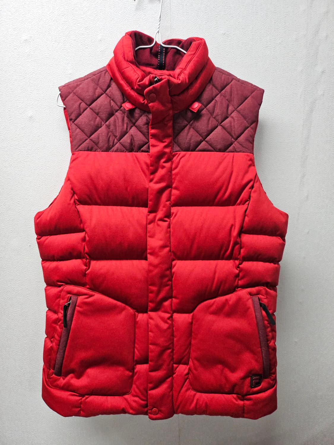 휠라 레드 패딩 조끼 베스트 100 상품이미지1