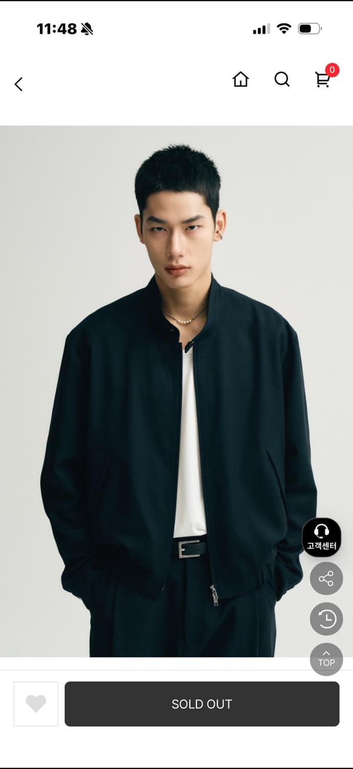 노이어 kkst 콜라보 오버핏 울 헤링턴 자켓 [네이비] 50 상품이미지3