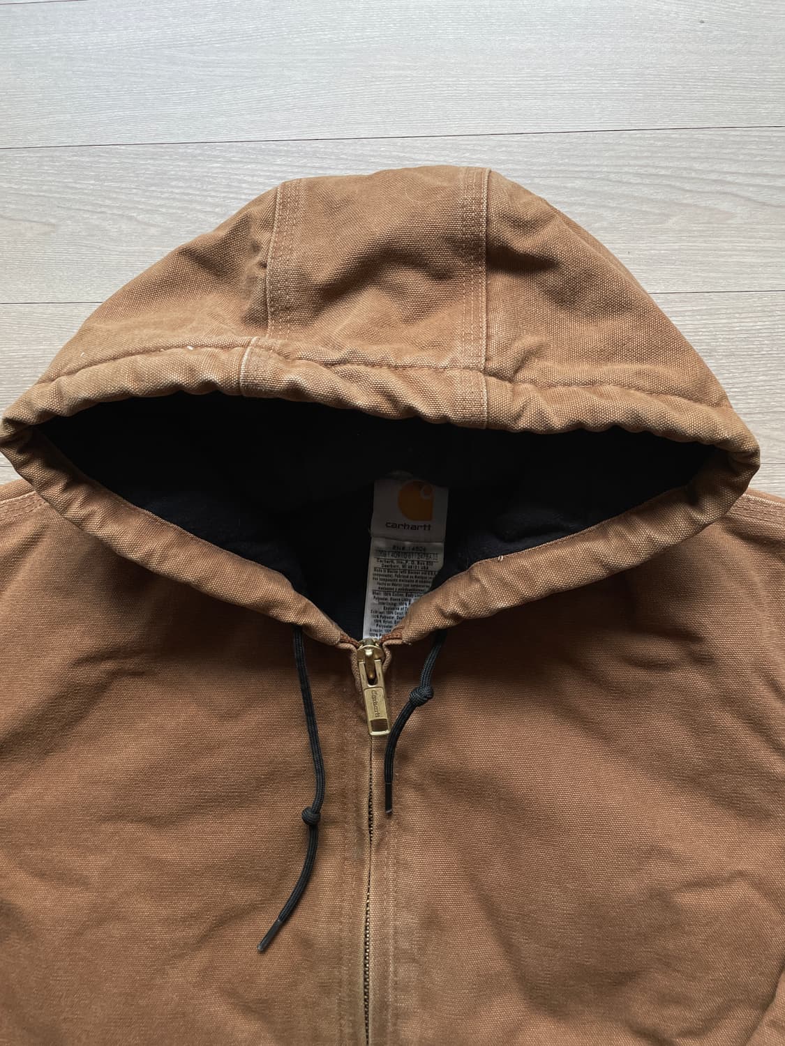 칼하트 j130 BRN 브라운 액티브 자켓 샌드스톤 상품이미지3