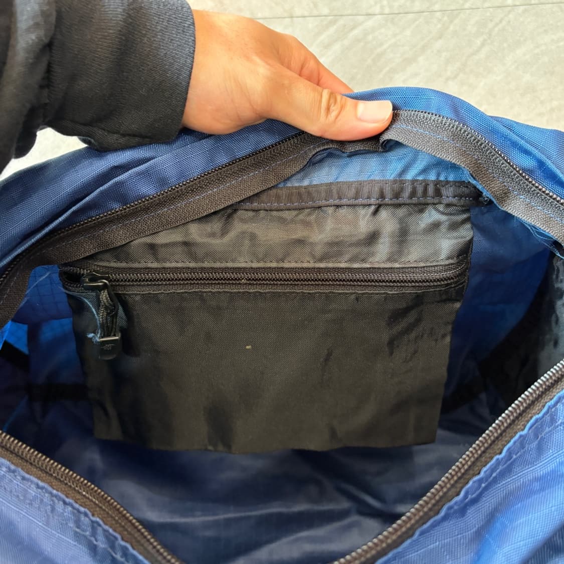 노스페이스 블루 나일론 숄더백 가방 상품이미지5