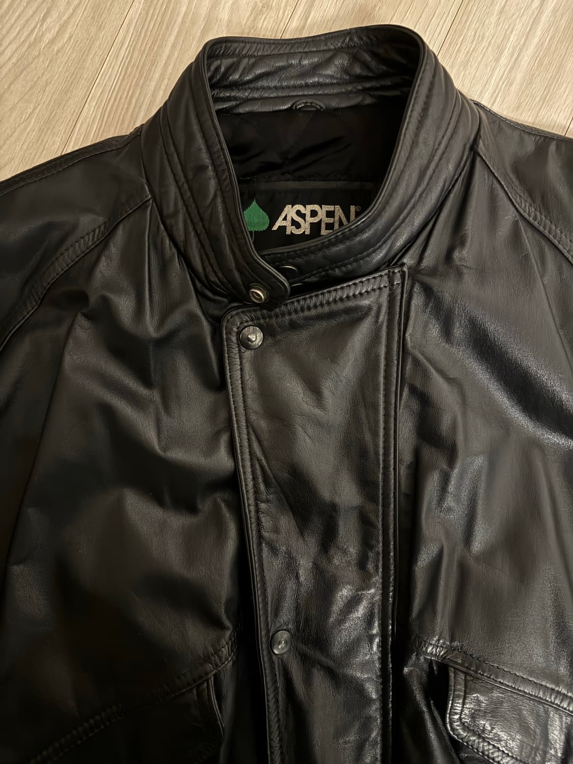 빈티지 소가죽 레더 봄버 자켓 상품이미지3